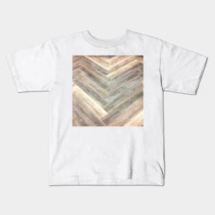 contemporary Caramel brown grey Beige farmhouse barn wood Kids T-Shirt